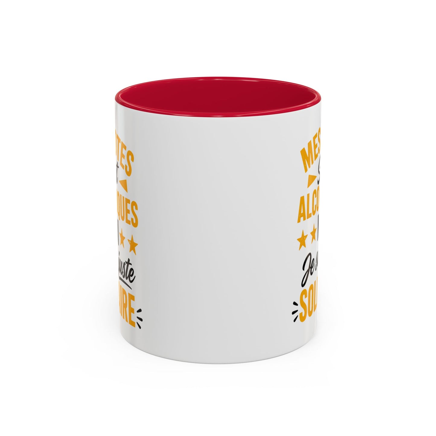 Mug Humour Apéro – Mes Potes Sont Alcooliques Moi Je Suis Juste Solidaire – Tasse Drôle Cadeau Original Fun Céramique 325ml