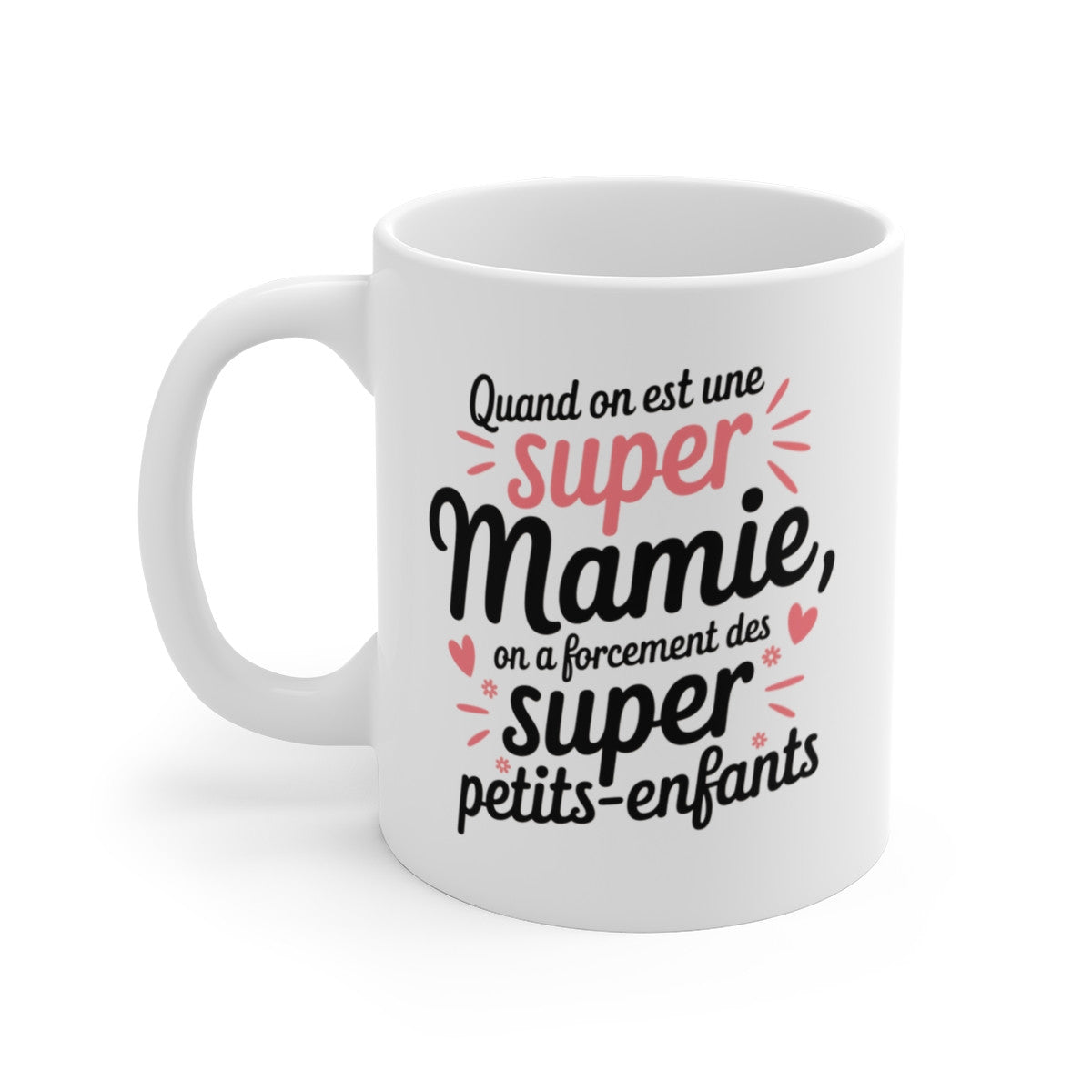 Mug Tasse "Super Mamie – Super Petits-Enfants" –  Idée Cadeau  pour Mamie