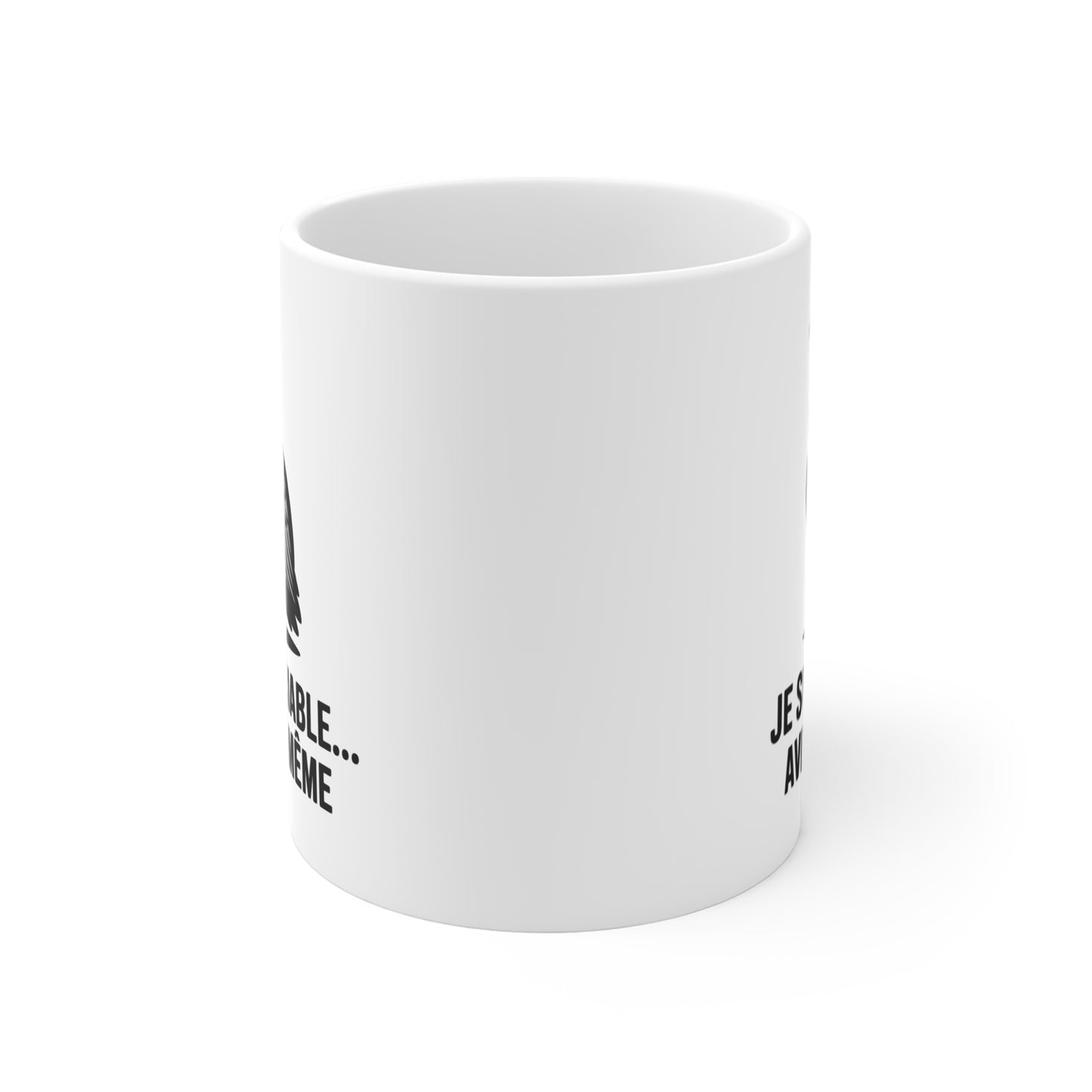 Mug Humour Hibou 325ml – Tasse Céramique Drôle “Je Suis Sociable Avec Moi-Même” – Cadeau Original Sarcastique