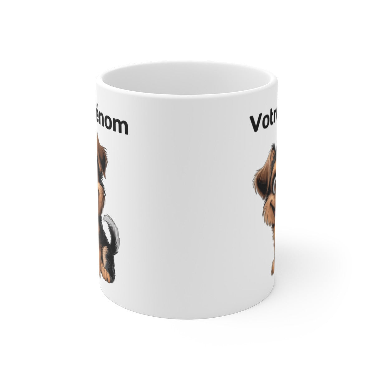 Mug Tasse Personnalisable "Petit Chien Joyeux" avec Prénom – Un Cadeau Unique et Mignon pour enfant et adultes