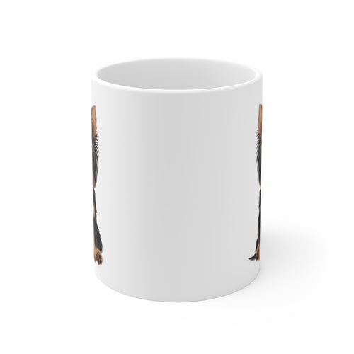 Mug  Tasse Chien Animal Yorkshire à Nœud Rose – Idée Cadeau Originale pour Enfants et Adultes