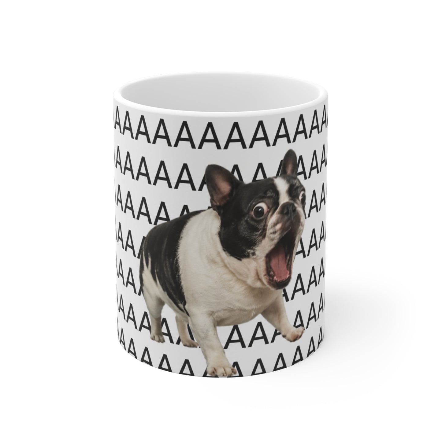 Tasse Chien AAAA Humour – Mug Bouledogue Français Meme Drôle – Cadeau Homme Femme 325ml