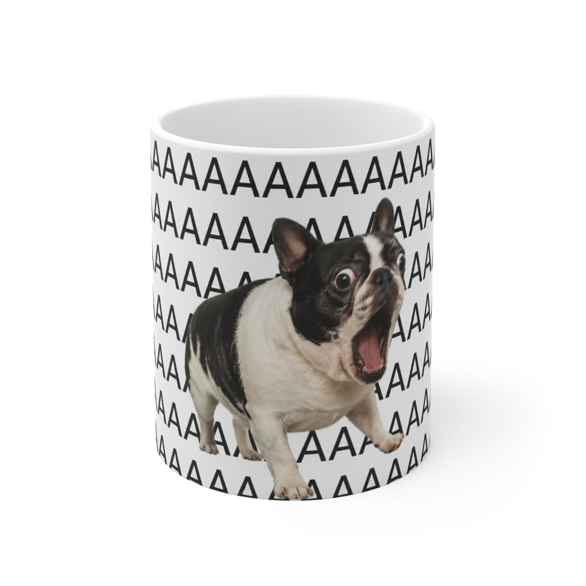 Tasse Chien AAAA Humour – Mug Bouledogue Français Meme Drôle – Cadeau Homme Femme 325ml