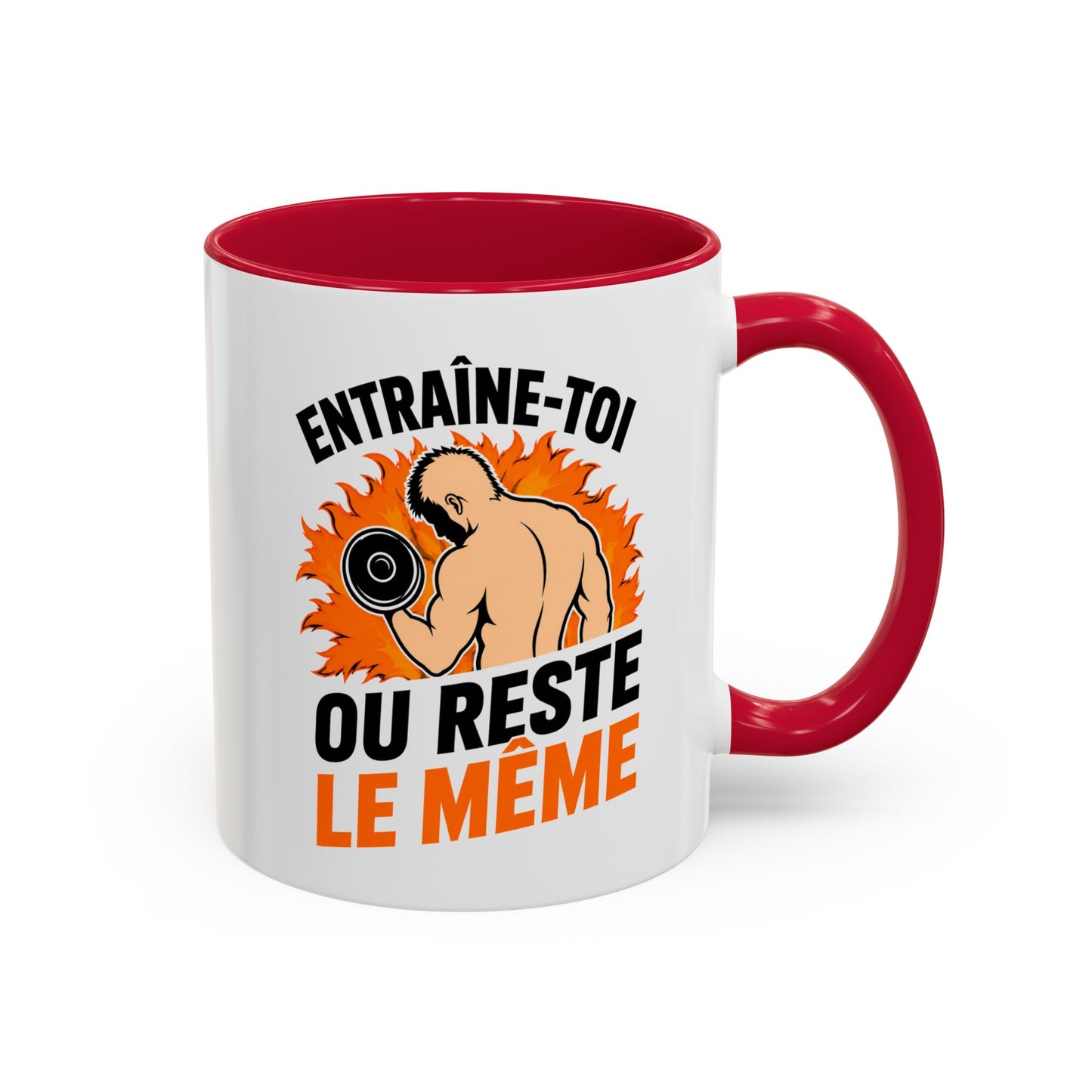 Mug Musculation Homme – Tasse Fitness Bodybuilding – Cadeau Sportif Original, Motivation Gym Entraînement Noir Bleu Rouge