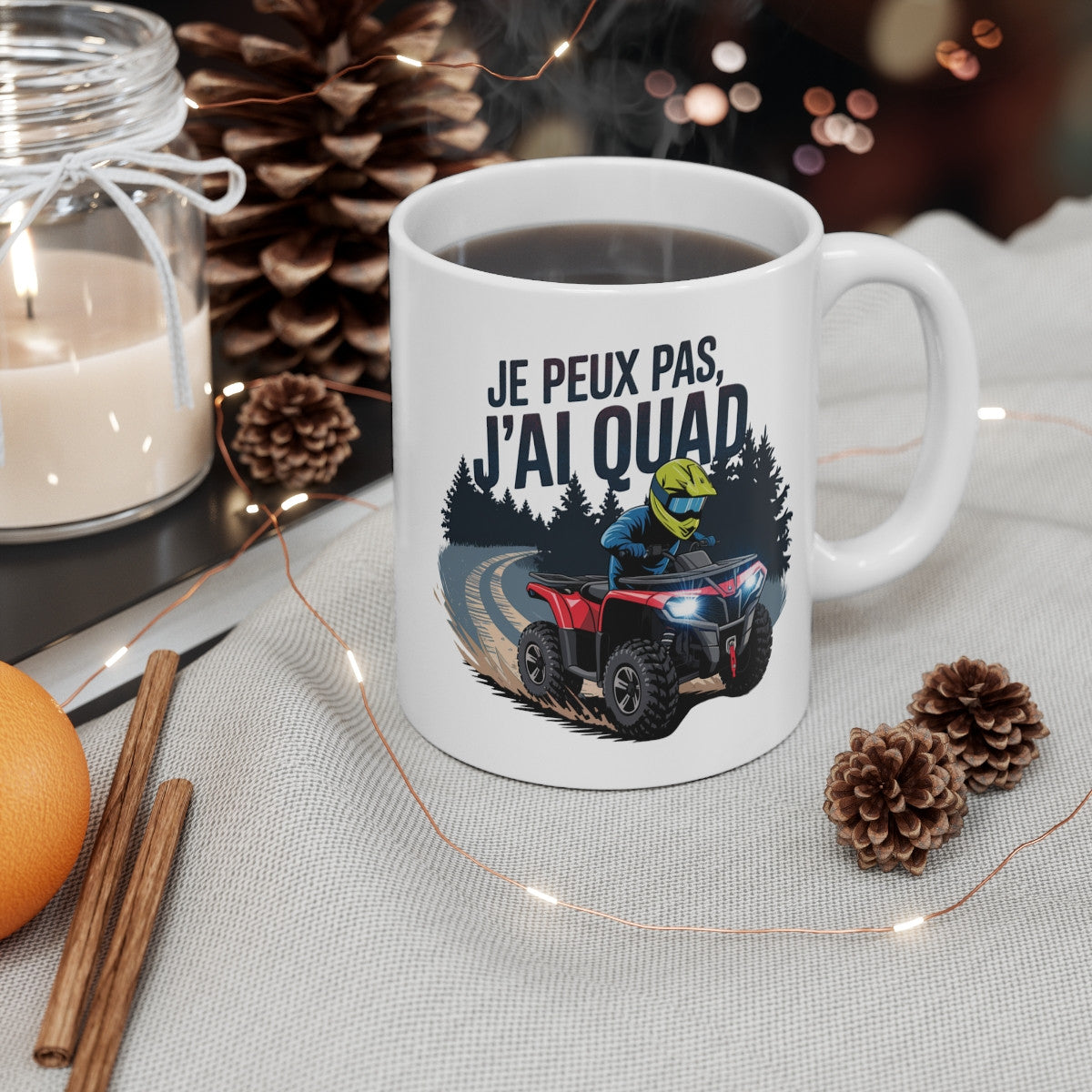 Mug Tasse "J'Peux Pas, J'Ai Quad" – Idée cadeau pour les Passionnés de Quad
