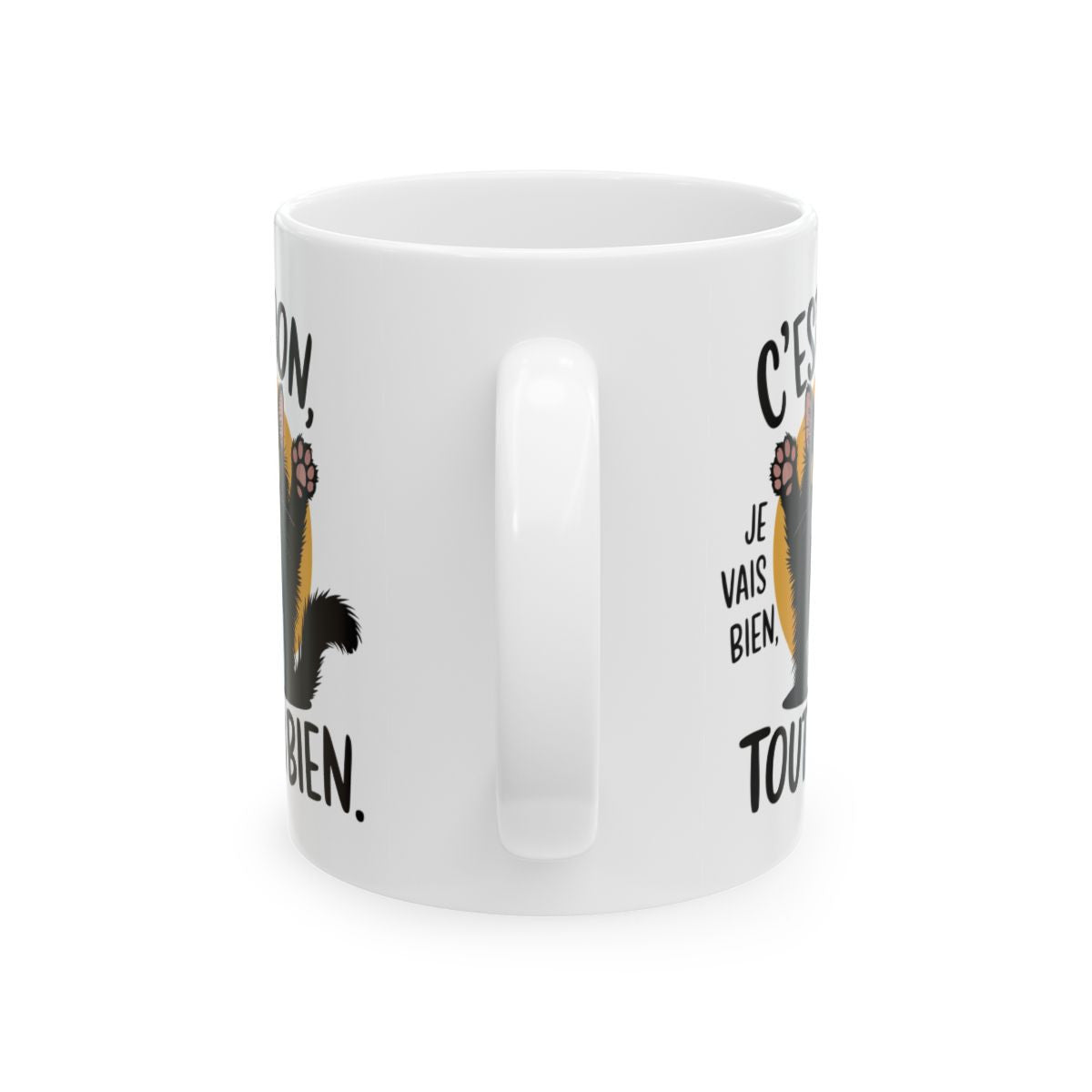 Mug Tasse Chat Drole "C'est Bon, Tout Va Bien" - Humour et Style Félin
