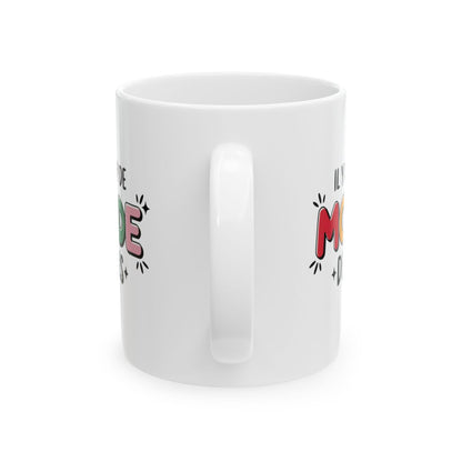 Mug "Il y a Trop de Monde Dehors" - Tasse Humoristique, Design Coloré et Original Amateurs d'Humour et Moment de Pause-Café