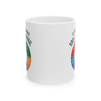 Mug  Tasse "Je Donne Toujours 100% au Travail" - Tasse Humoristique , Idée Cadeau pour Collègues et Amateurs d'Humour