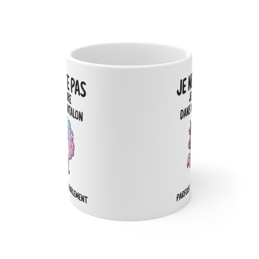 Mug Tasse Humour "Je ne pète pas, je murmure" - Tasse Drôle avec Licorne - Idée Cadeau Originale et Rigolote