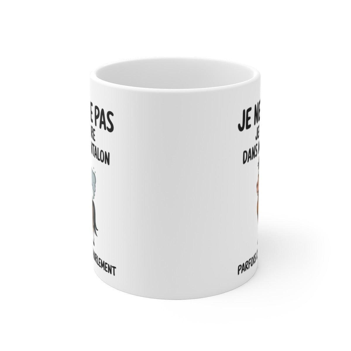 Mug Tasse Humour "Je ne pète pas, je murmure" - Tasse Drôle avec Cheval - Idée Cadeau Originale et Rigolote