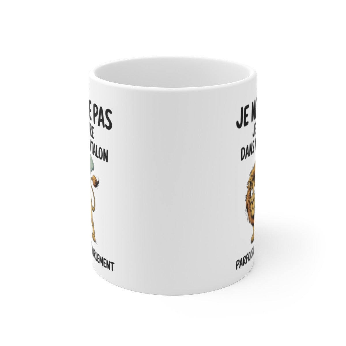 Mug Tasse Humour "Je ne pète pas, je murmure" - Tasse Drôle avec Lion - Idée Cadeau Originale et Rigolote