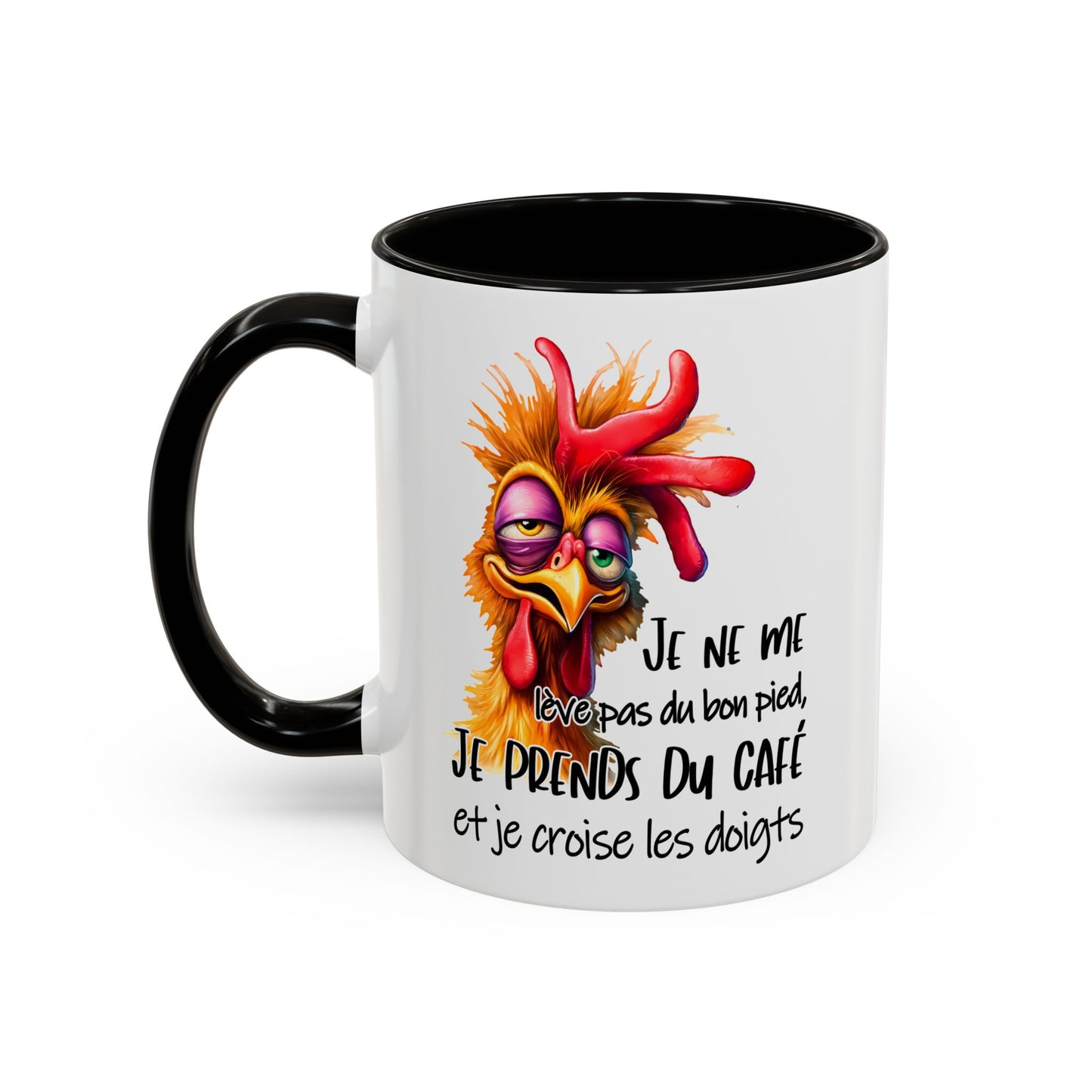 Tasse Je Ne Me Lève Pas Du Bon Pied Je Prends Du Café – Mug Humour Matin Drôle 325ml