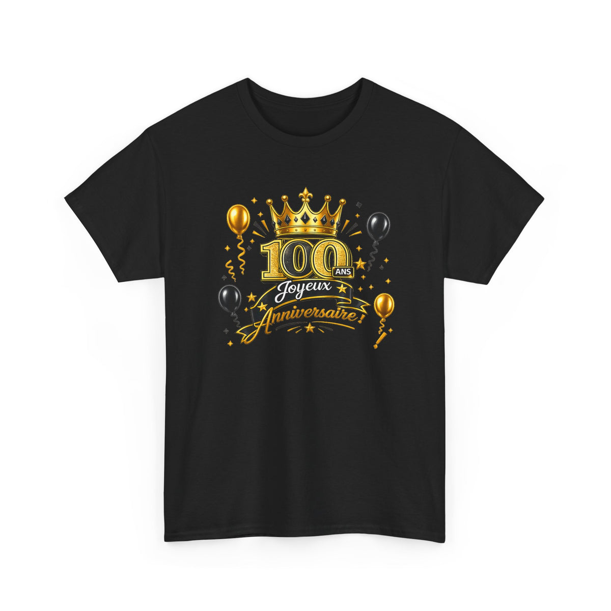 Tee Shirt Anniversaire 100 Ans Homme et Femme – Joyeux Anniversaire – Cadeau 100 Ans