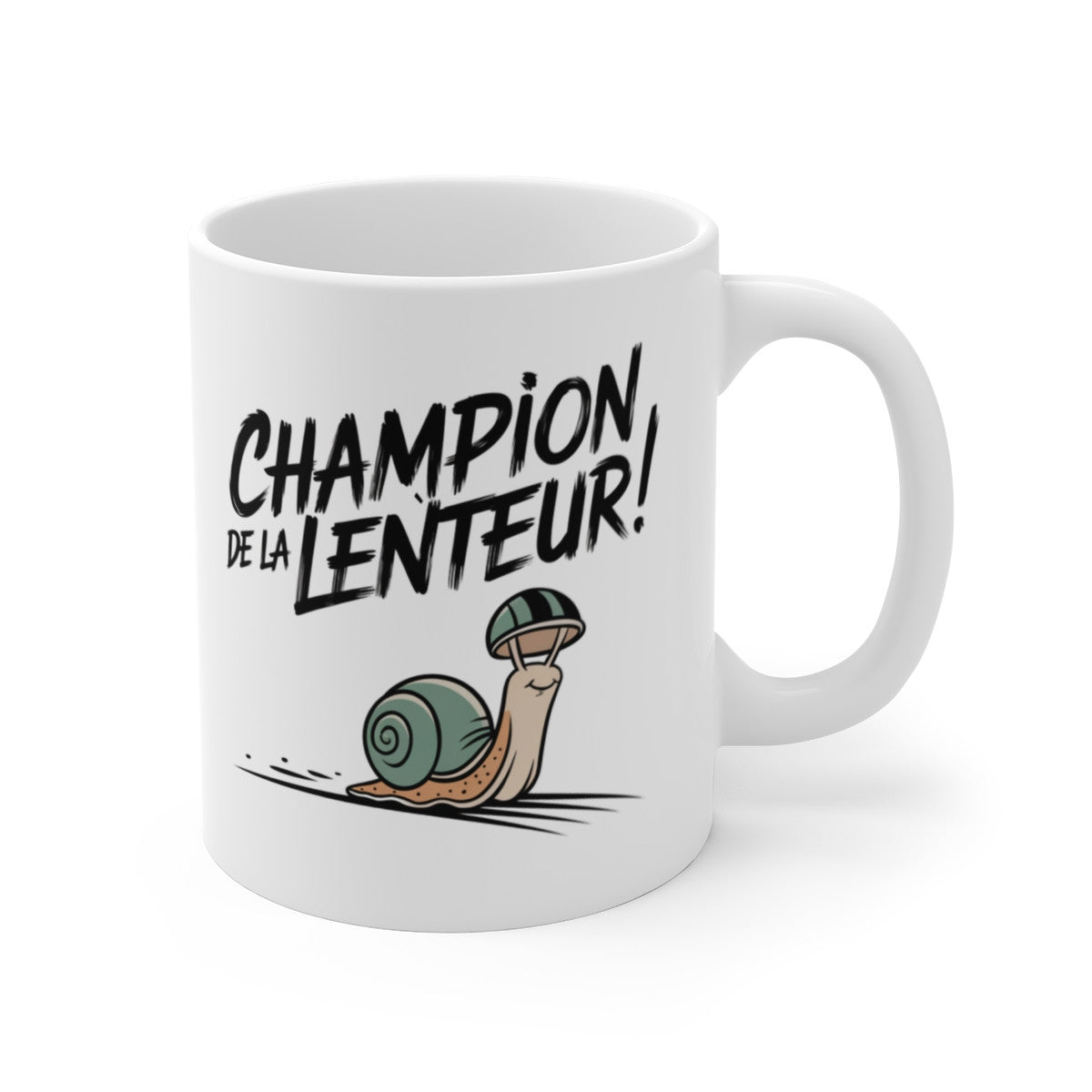 Mug Tasse Humour  Champion de la Lenteur » – Design Humour Escargot Idée cadeau