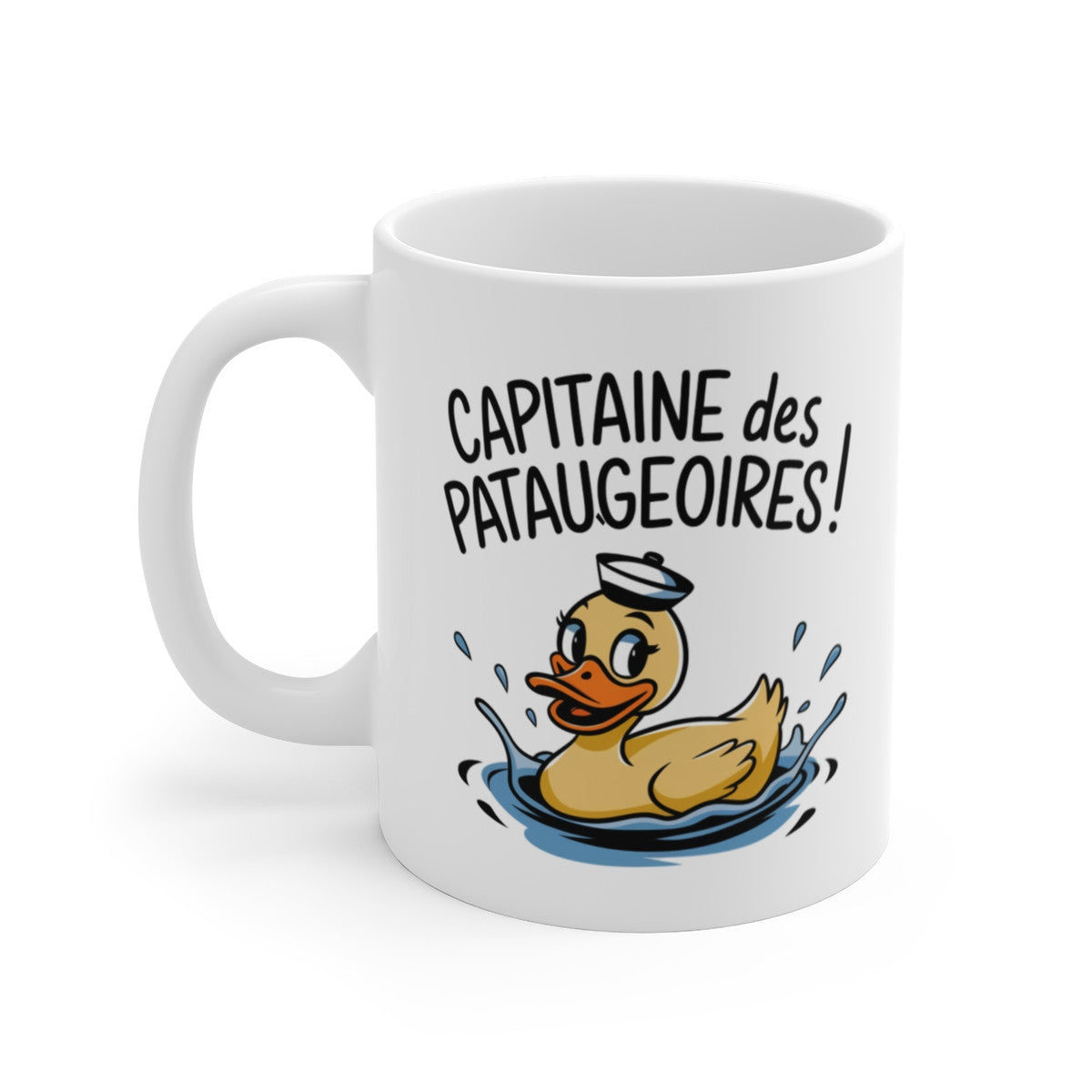 Mug Tasse Animal  Capitaine des Pataugeoires » – Tasse Humoristique avec Canard Marin Idée Cadeau