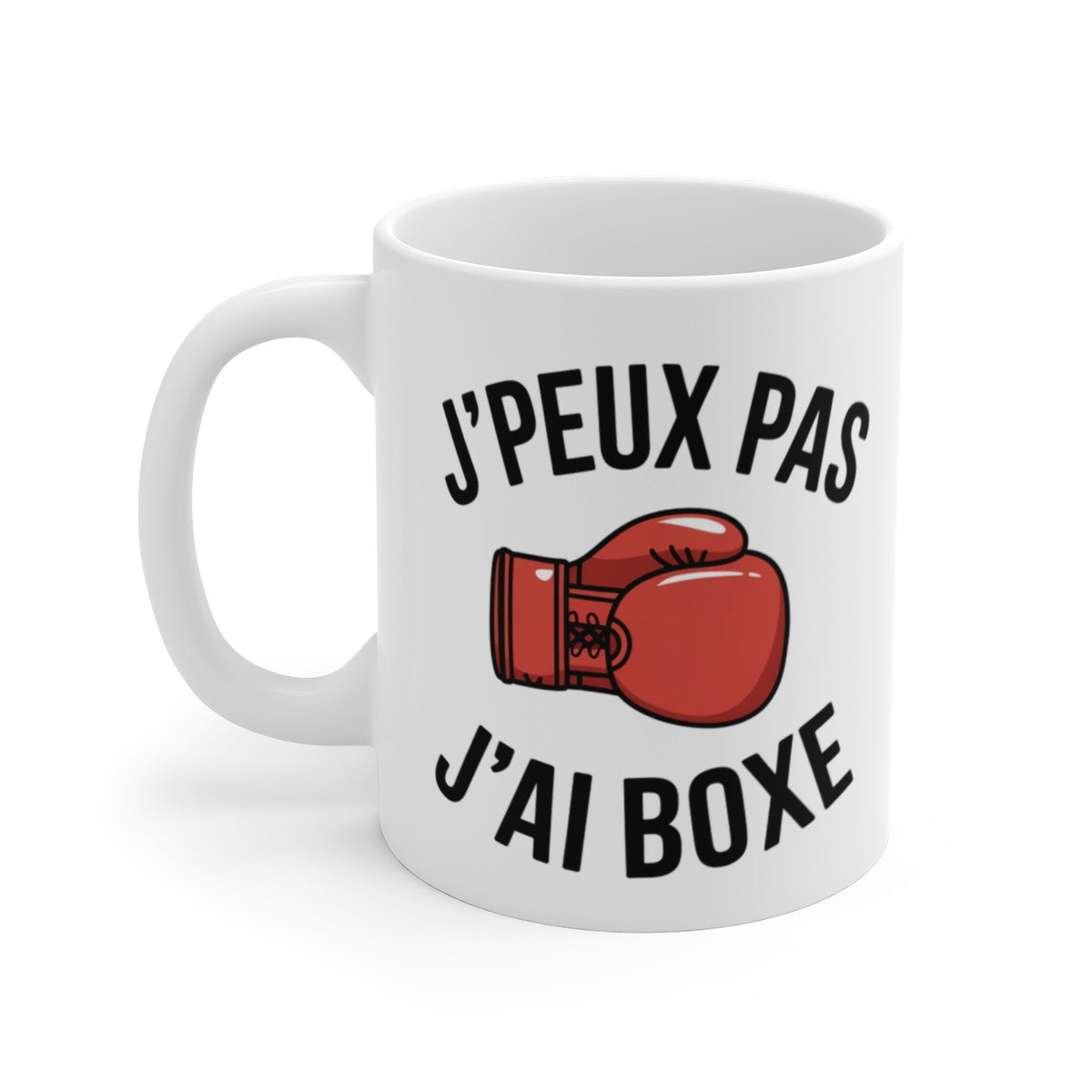Mug « J'peux Pas J'ai Boxe » – Tasse Humoristique pour Passionnés de Boxe et Sports de Combat
