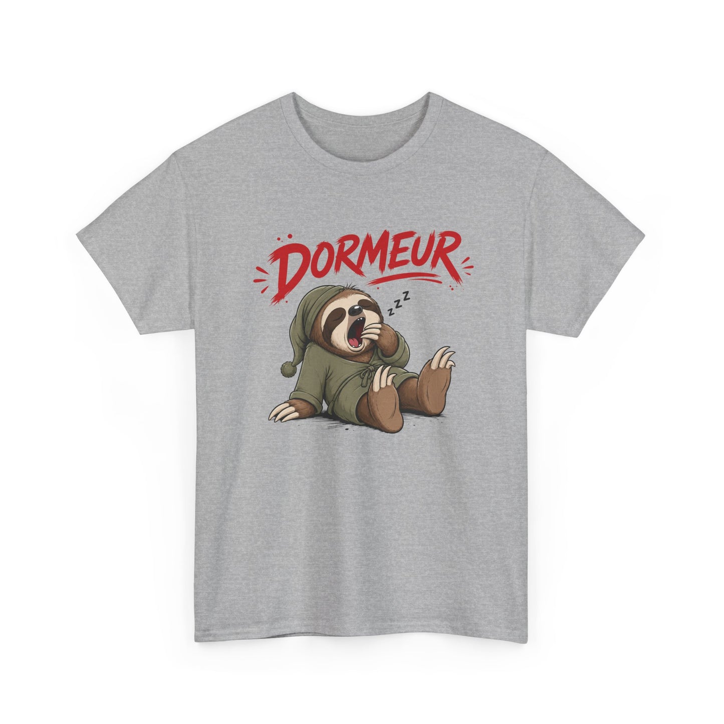 Tee-Shirt Dormeur – Paresseux Fatigué Humoristique – Cadeau Homme Adulte Amateur de Siestes