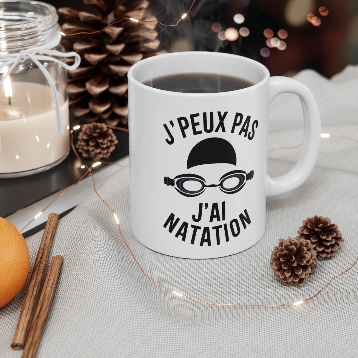 Mug « J'peux Pas J'ai Natation » – Idéal pour Nageurs et Amateurs de Piscine