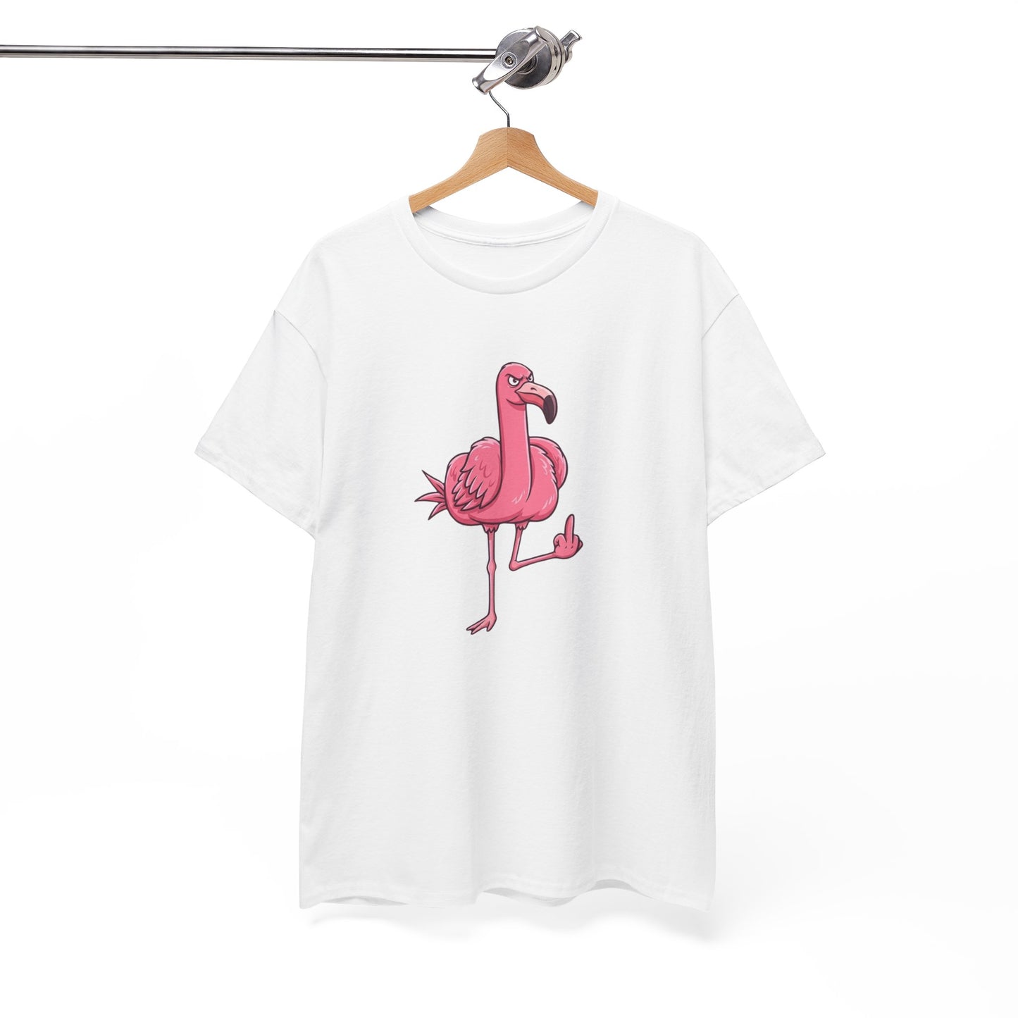 T-Shirt Flamant Rose Rebelle – Design Humour Insolent – Tee-Shirt Fun et Provocateur