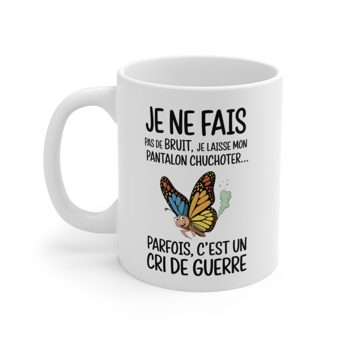 Mug Papillon Humoristique - Tasse Drôle et Originale avec Message Amusant et Design Coloré