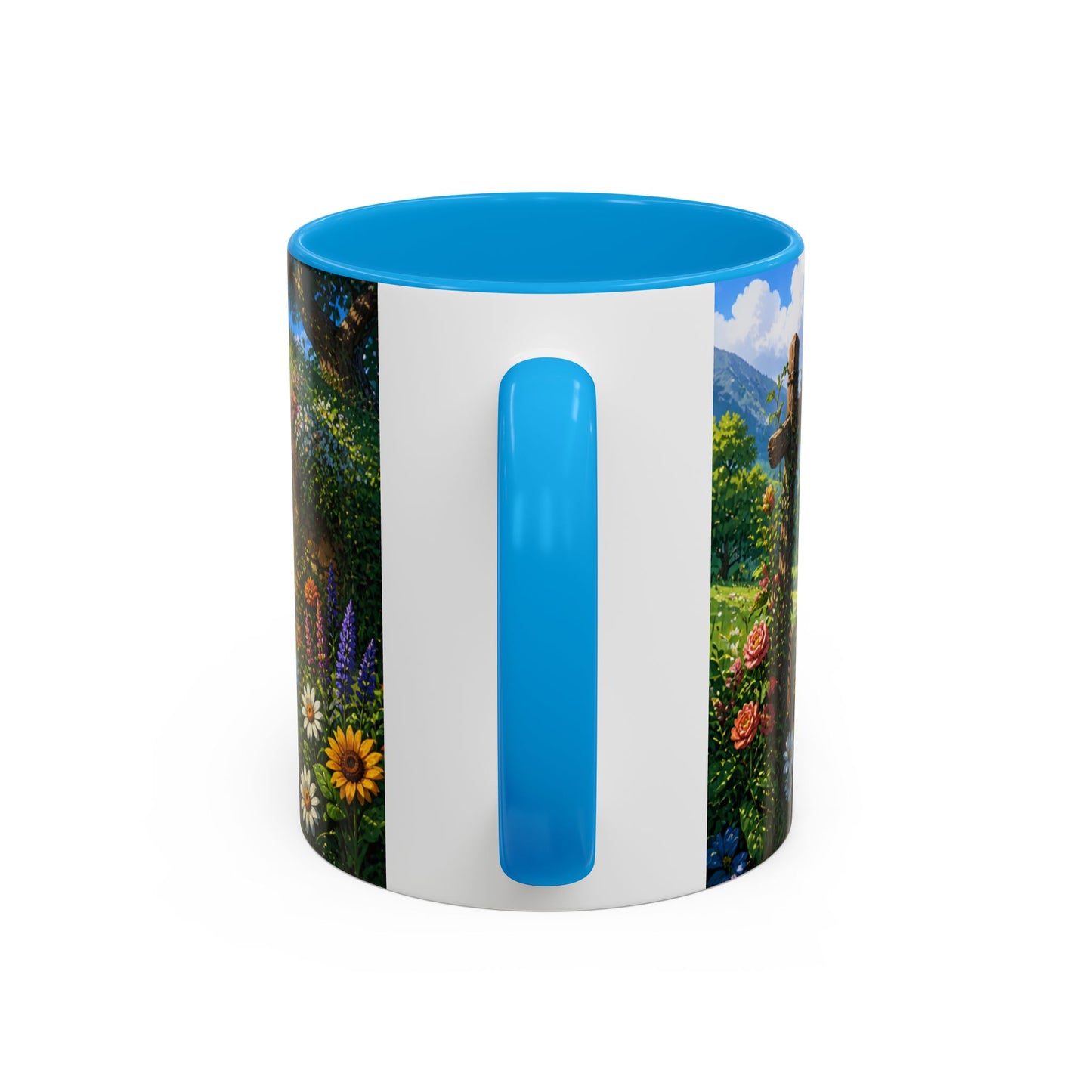 Tasse Maison Hobbit – Mug Cottage Fantastique avec Jardin Fleuri et Paysage Nature – Ambiance Fantasy 325ml