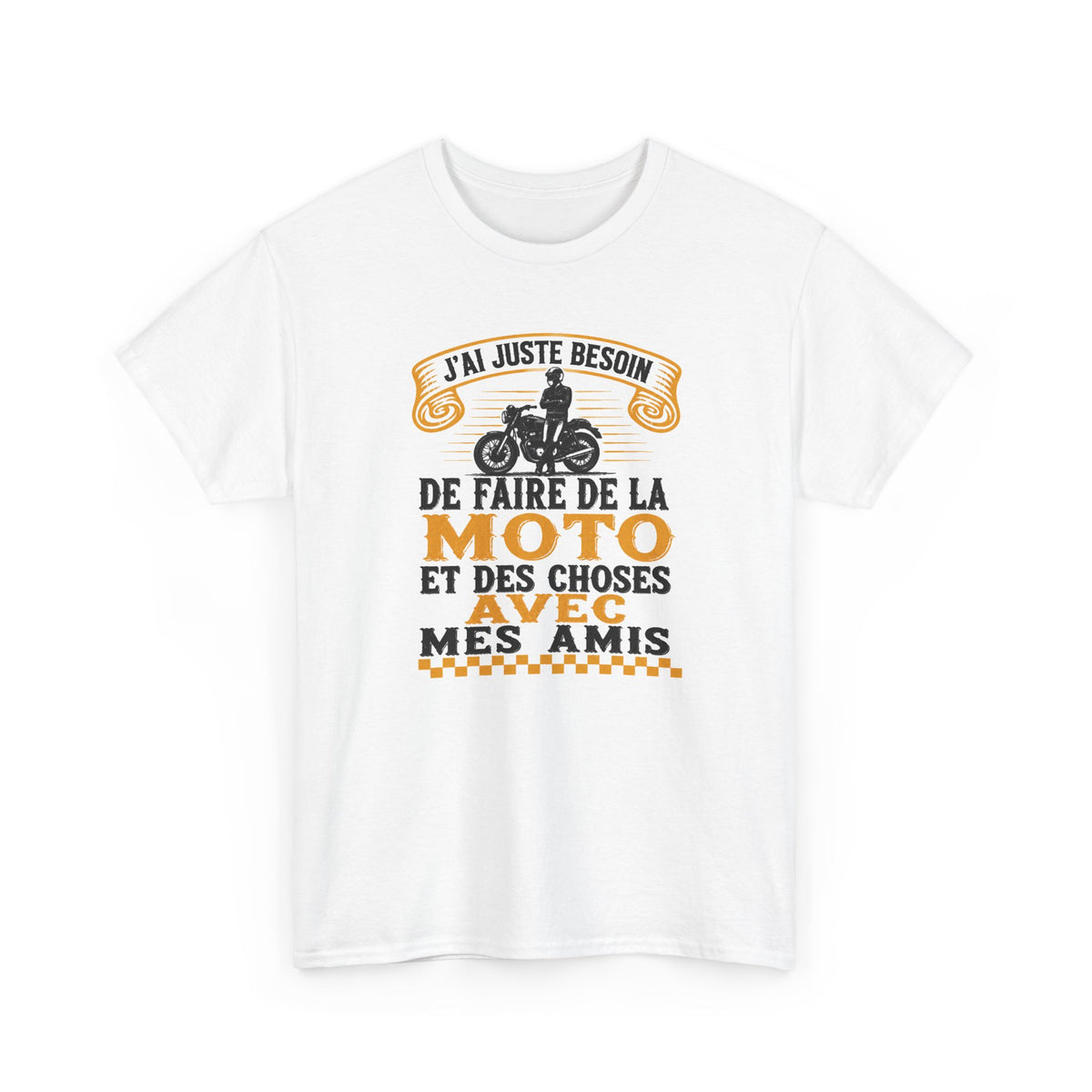 Tee Shirt Homme et Femme Motard Moto Biker Passion Deux Roues Balade entre Amis Idée Cadeau
