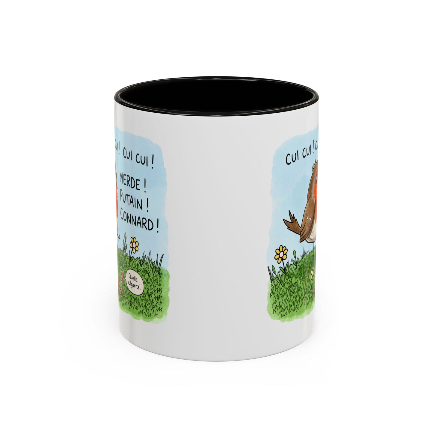 Tasse Cui Cui Merde Putain Connard – Mug Humour Oiseau Vulgaire – Cadeau Homme Femme 325ml