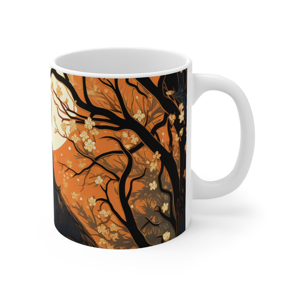 Mug Renard Nocturne - Illustration Mystique et Élégante, Cadeau Parfait pour les Amoureux de la Nature et de la Faune Sauvage
