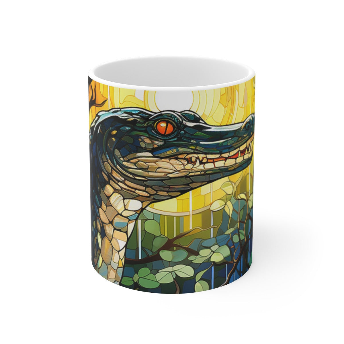 Mug Alligator Majestueux - Design Artistique et Coloré, Cadeau Unique pour les Amateurs de Nature et de Faune Sauvage