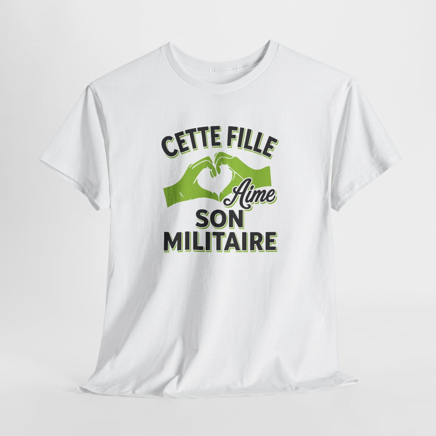 Tee Shirt Femme Militaire Couple Amour Humour Idée Cadeau Soldat Armée Conjoint