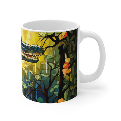 Mug Alligator Majestueux - Design Artistique et Coloré, Cadeau Unique pour les Amateurs de Nature et de Faune Sauvage