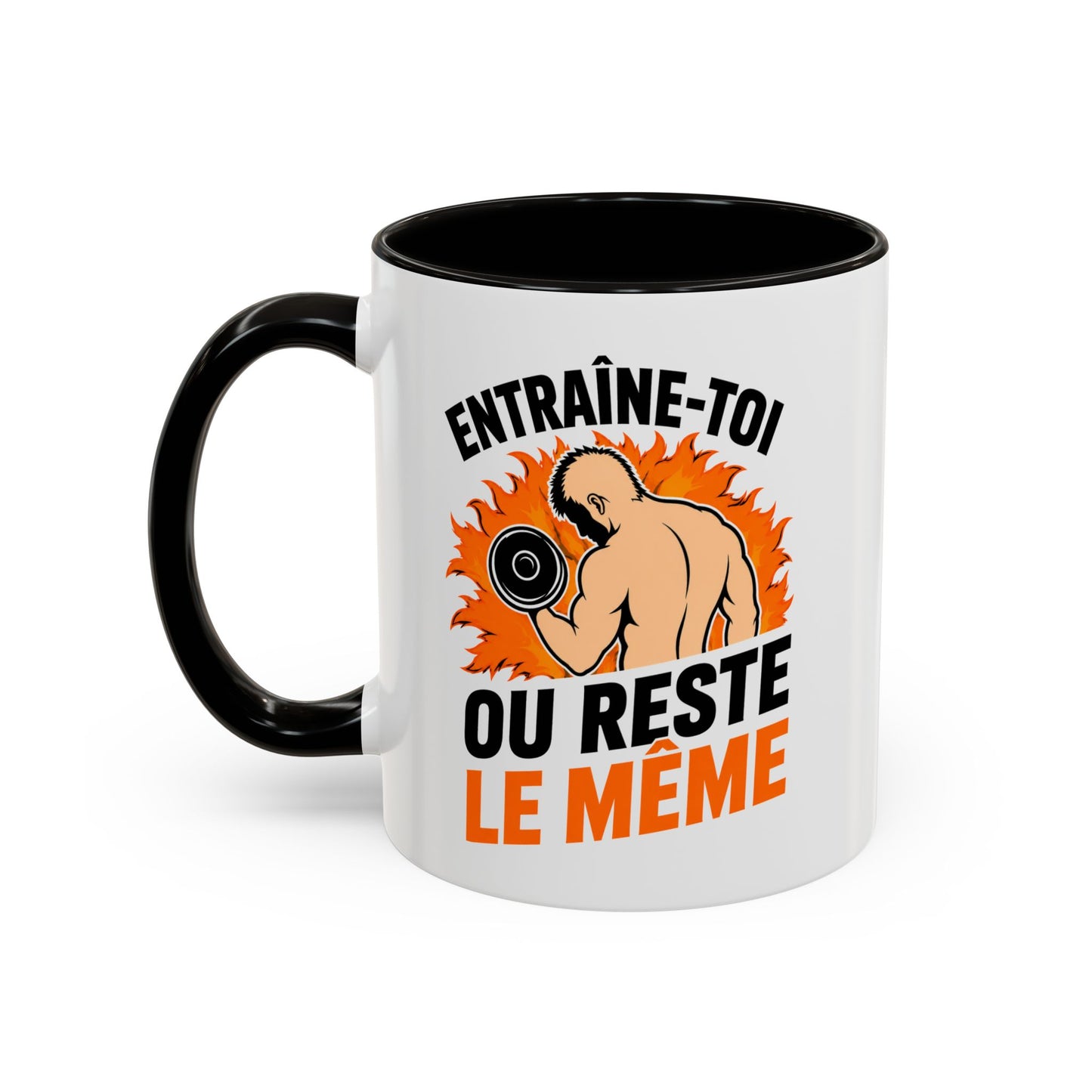 Mug Musculation Homme – Tasse Fitness Bodybuilding – Cadeau Sportif Original, Motivation Gym Entraînement Noir Bleu Rouge