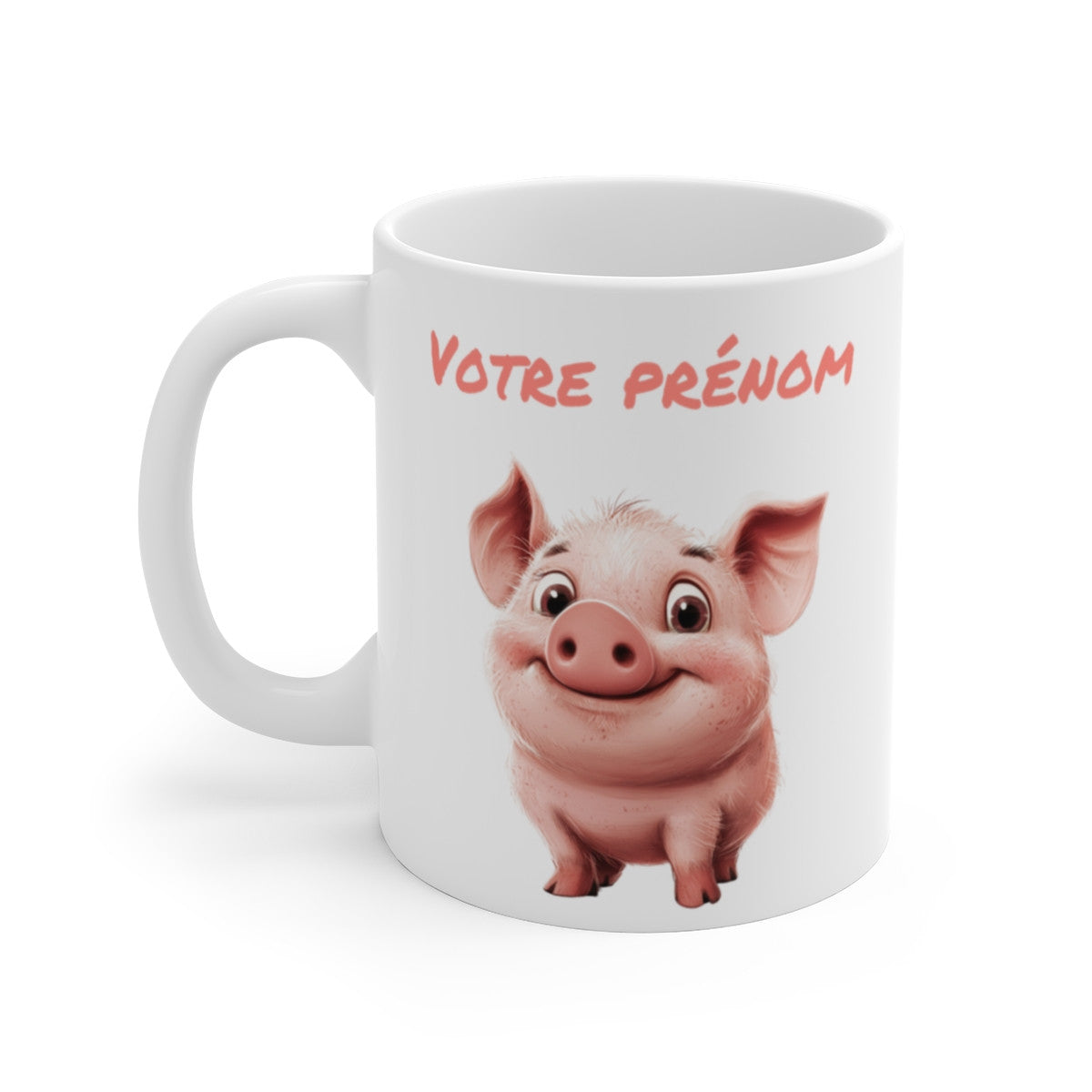 Mug Tasse Personnalisé Cochon Mignon – Ajoutez un Prénom, Cadeau Drôle et Original enfant et adulte