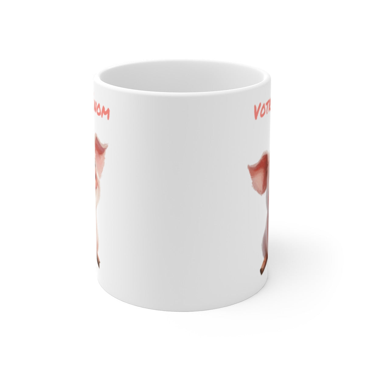 Mug Tasse Animal Personnalisé Prénom – Design Cochon Mignon – Idée Cadeau Original enfant et adulte
