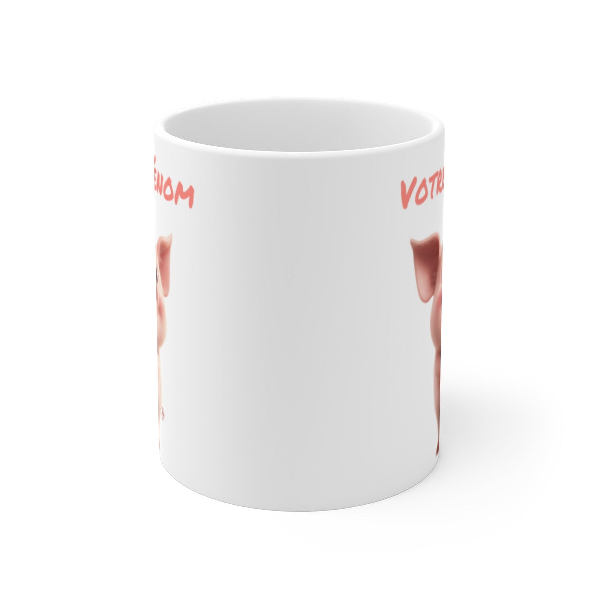 Mug Personnalisé Prénom – Tasse Petit Cochon Rigolo –Idée  Cadeau Unique et Original, Rigolo
