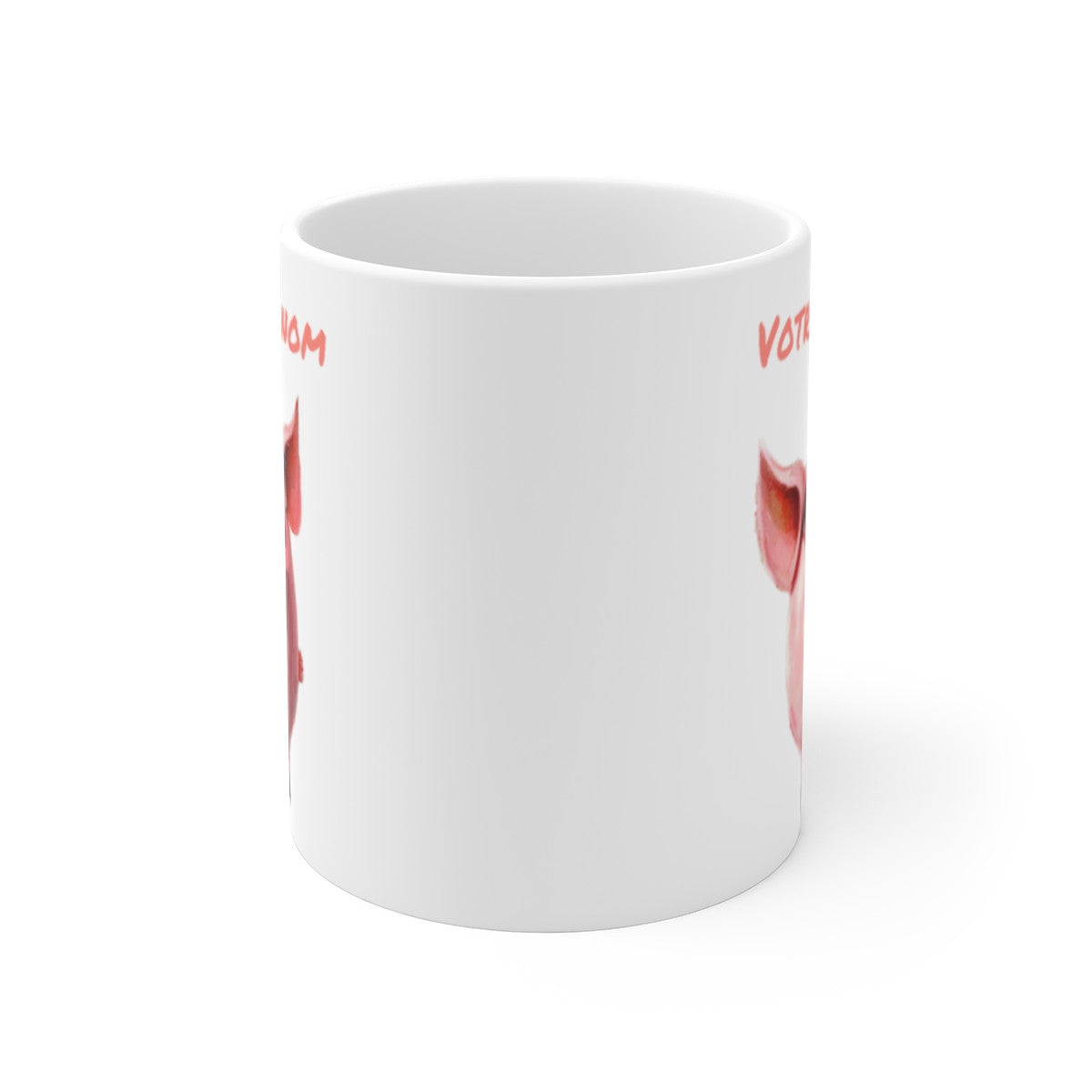 Mug Tasse Prénom Personnalisé - Cochon Trop Mignon avec Lunettes Tasse Céramique de Qualité Idée Cadeau Originale et Fun