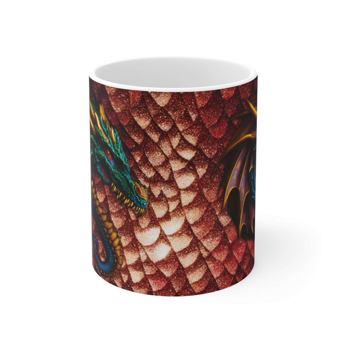 Mug Dragon Émeraude - Tasse en Céramique avec Design Puissant, Idéale pour les Passionnés de Fantasy
