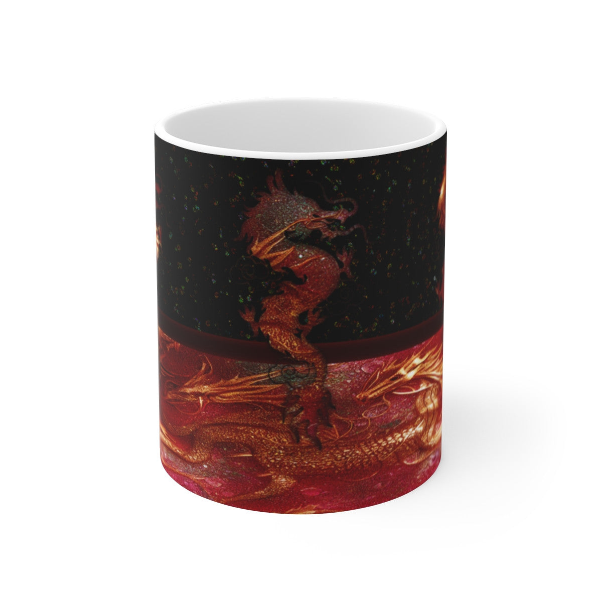 Mug Dragon Céleste - Tasse en Céramique avec Dragon Mystique et Fond Étoilé,  Fantasy et de Symbolisme Oriental