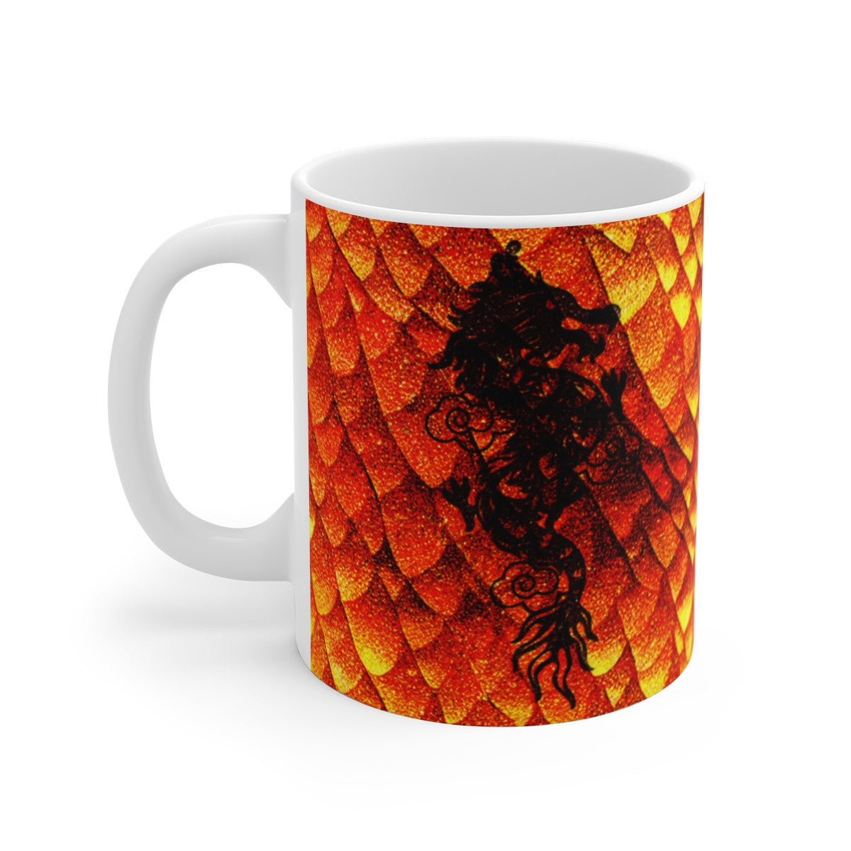 Mug Dragon de Feu - Tasse en Céramique avec Motif Flamboyant,  Fantasy et de Symbolisme Mythique