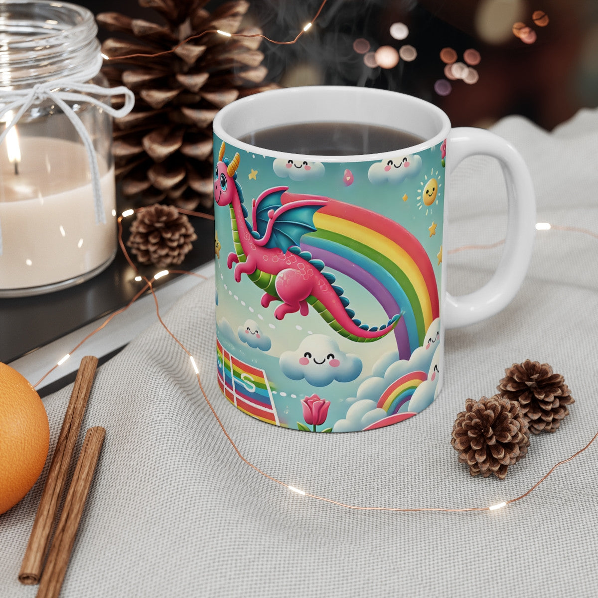 Mug Licorne et Dragon - Tasse Magique en Céramique,  Amoureux des Univers Fantastiques, enfants et adultes