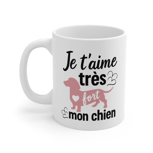 Mug Teckel Homme et Femme – Tasse Chien pour Maître et Maîtresse – Cadeau Amoureux des Chiens et Animaux – Idée Cadeau Propriétaire de Teckel – 325 ml