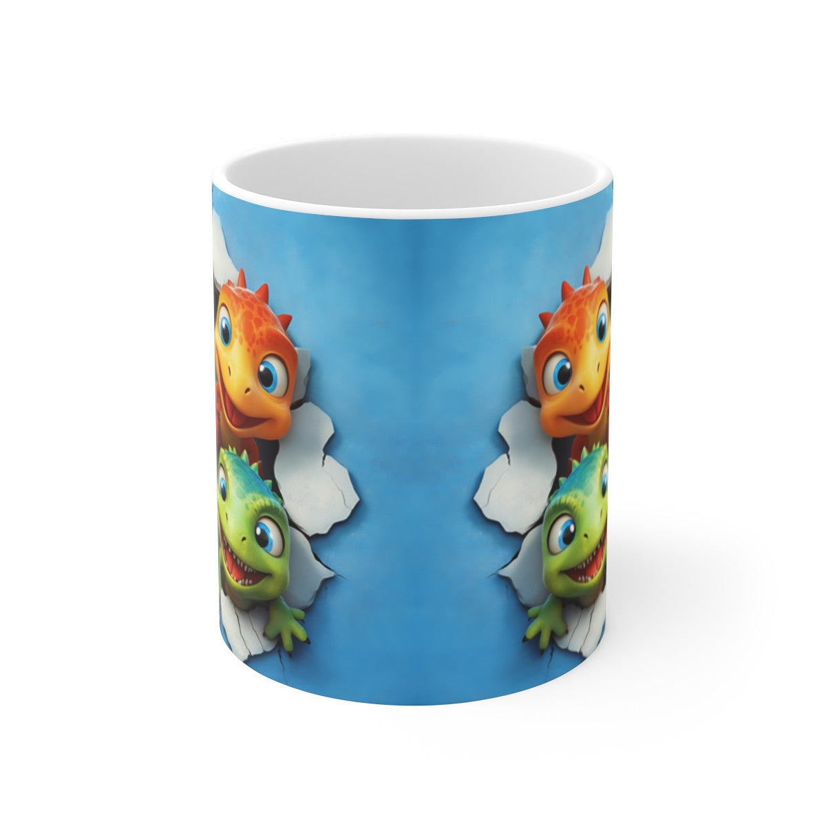 Mug Bébés Dinos - Tasse en Céramique avec Petits Dinosaures Rigolos,pour Enfants et les Amoureux de Créatures Préhistoriques