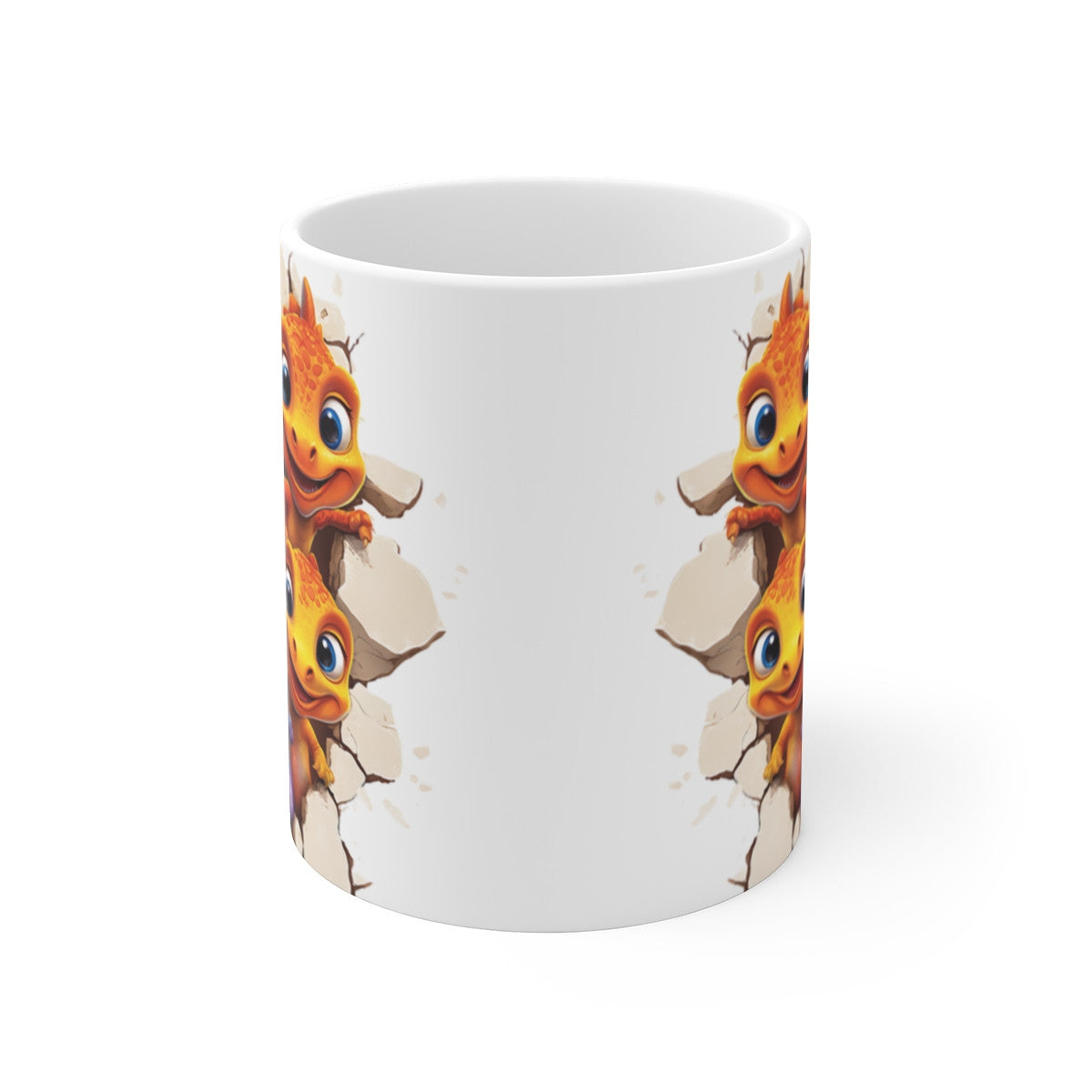 Mug Tasse Dinos  avec Bébé Dinos Joyeux, Parfait pour les Amateurs de Fun et d’Aventure Préhistorique