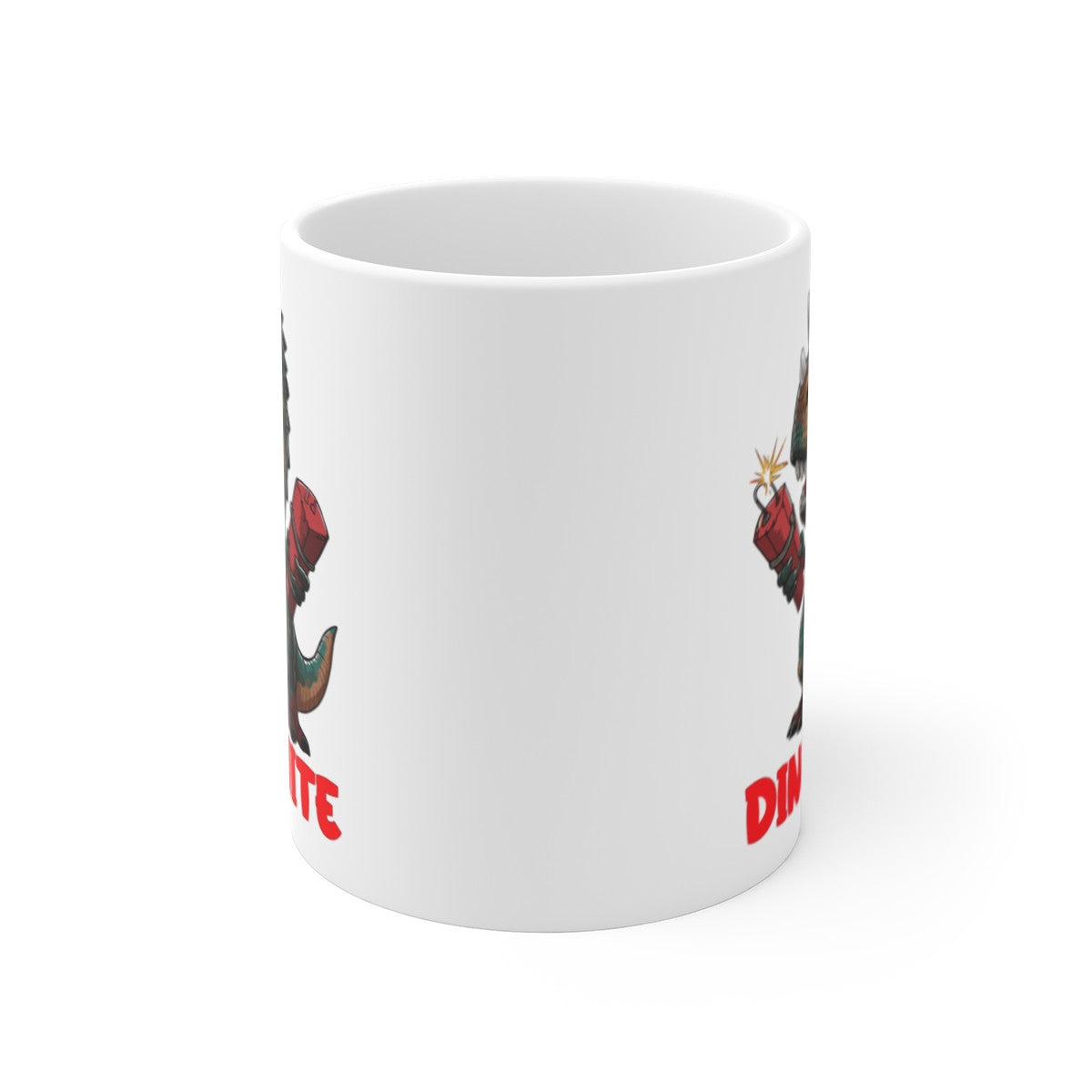 Mug Tasse Dino-Mite – T-Rex Explosif & Fun – Cadeau Humoristique pour Fans de Dinosaures et BD