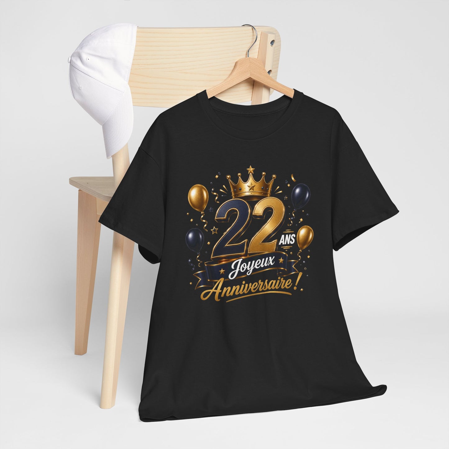 Tee Shirt Anniversaire 22 Ans Homme et Femme Joyeux Anniversaire Cadeau 22 Ans Idée Cadeau Adulte