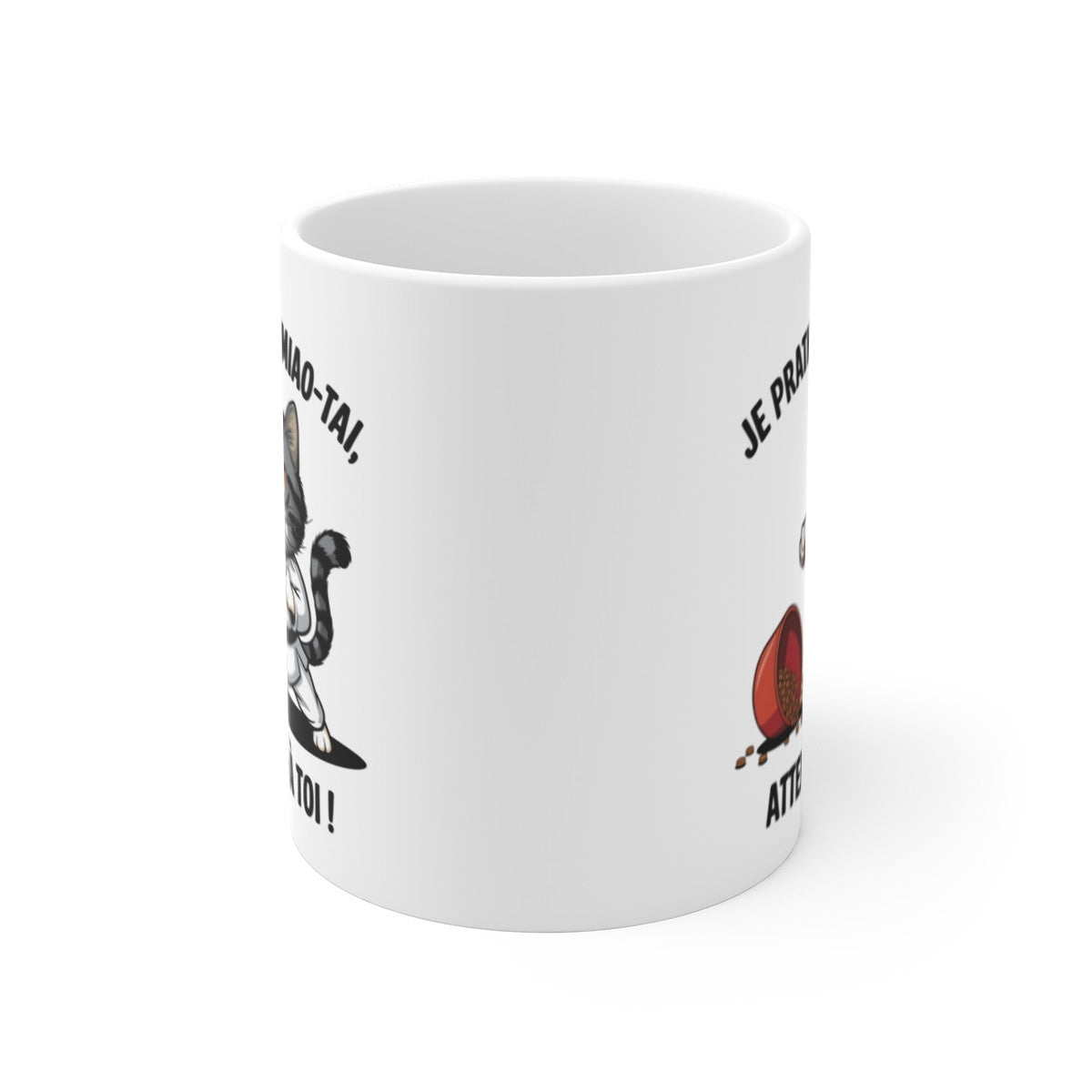 Mug Tasse Drôle Chat Karaté – "Je pratique le Miao-Tai, attention à toi !" – Humour Arts Martiaux & Passion Féline