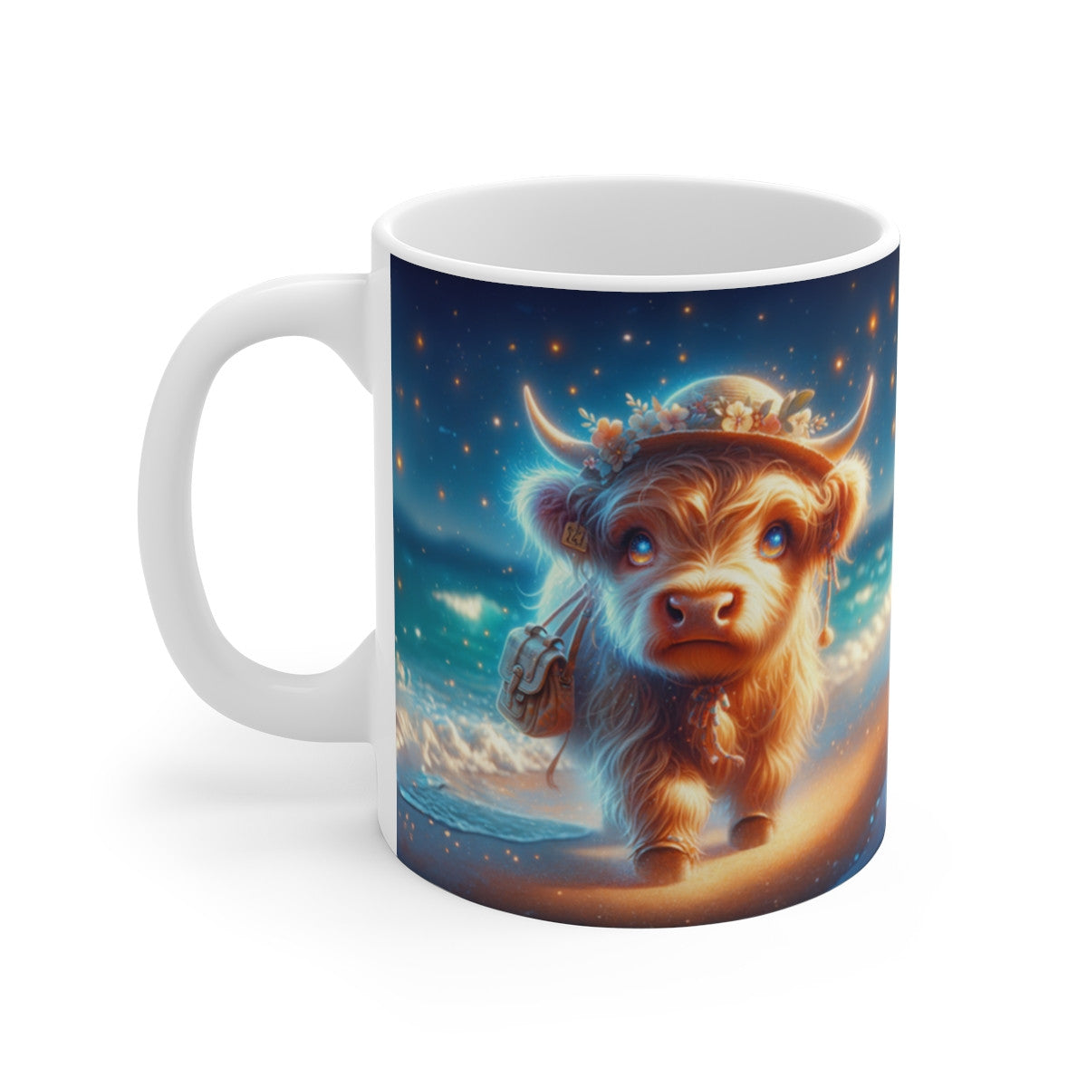 Mug Vache Highland  – Tasse Animaux Mignon à Cornes, Style t Magique, Cadeau Original pour Amoureux des Vaches
