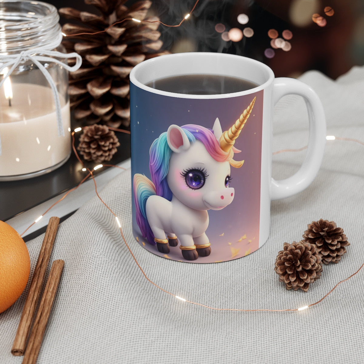 Mug Licorne Arc-en-Ciel - Tasse Magique 325ml - Cadeau Fille, Rêveuse & Passionnés d'Univers Féérique