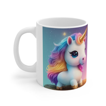 Mug Arc-en-Ciel Licorne - Tasse Magique 325ml - Cadeau Féérique, Fantaisie, Enfant & Fan de Contes