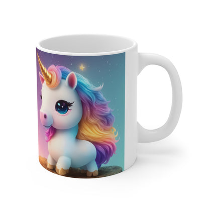 Mug Arc-en-Ciel Licorne - Tasse Magique 325ml - Cadeau Féérique, Fantaisie, Enfant & Fan de Contes